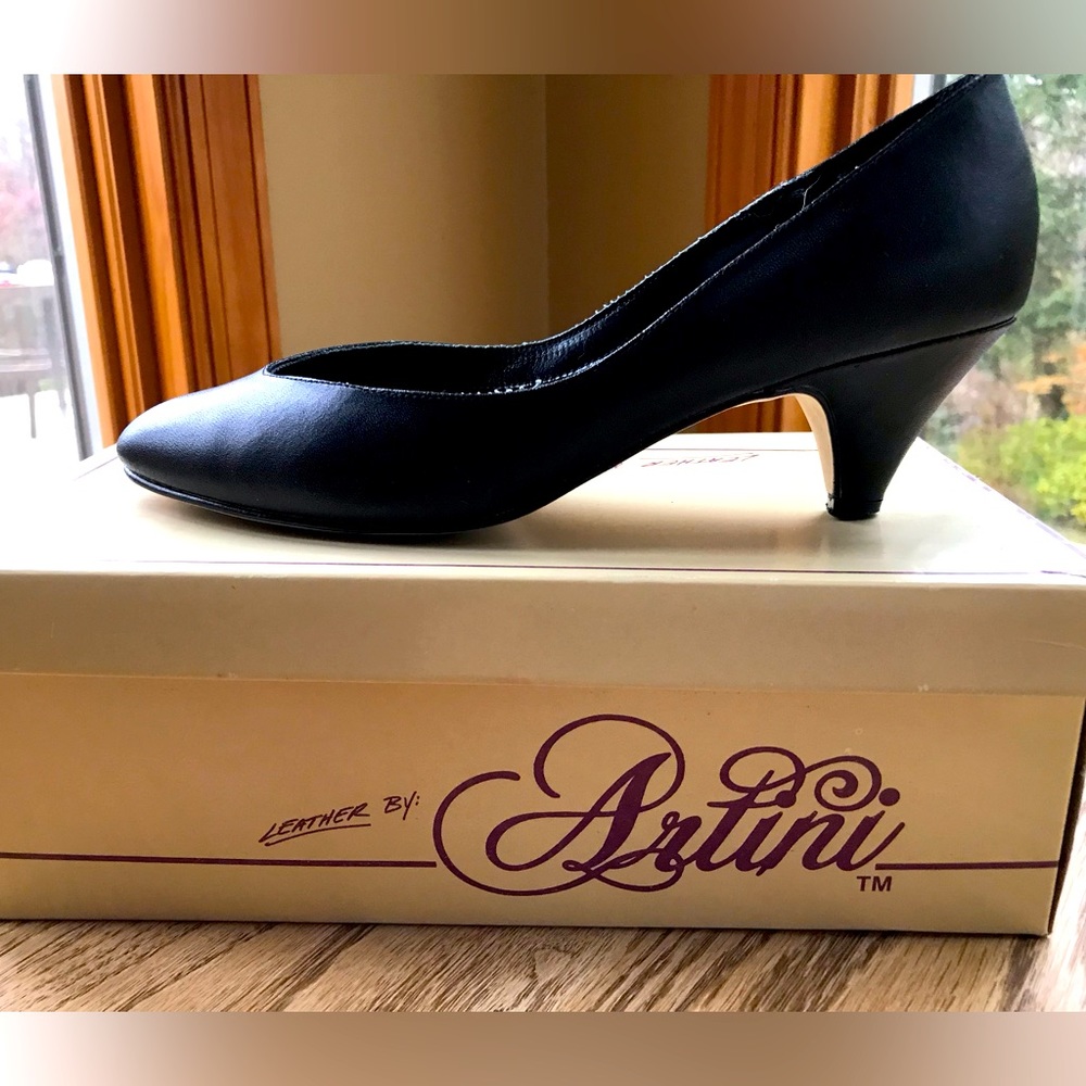 Black Leather Heels
